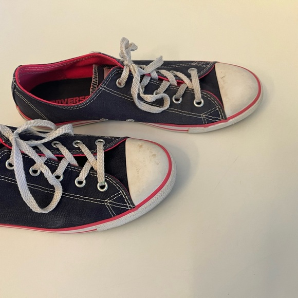 CONVERSE DENIM & PINK LADIES ALL STAR SHOE SIZE 8 - Picture 9 of 11